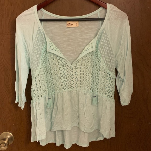 Retro Hollister Co. Light Blue Lace Tunic - Picture 2 of 5